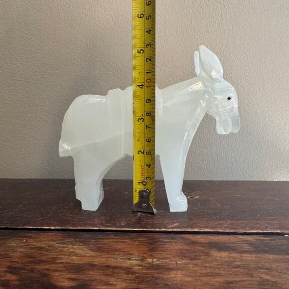 Vintage hand carved White Onyx Marble Donkey Mule Figurine READ - Picture 9 of 9